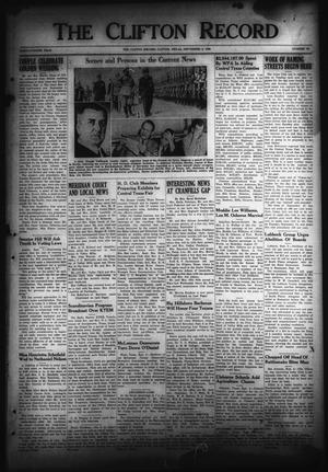 The Clifton Record (Clifton, Tex.), Vol. 44, No. 29, Ed. 1 Friday, September 9, 1938
