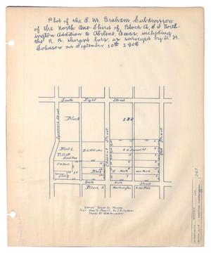 Plat of the E. M. Graham Subdivision of the north One-Third of Block A, J. F. Northington Addition to Abilene, Texas