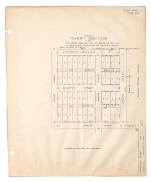 Plat: Darby Subdivision of the South One Half (1/2) of Block Number One (1) of North Park Addition to Abilene, Texas