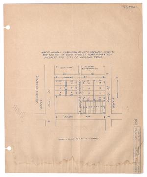 Map of Howell Subdivision of Lots Seven (7), Nine (9), and Ten (10) of Block Five (5), North Park Addition to the City of Abilene, Texas. [#1]