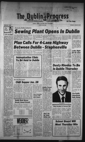 Primary view of object titled 'The Dublin Progress (Dublin, Tex.), Vol. 90, No. 33, Ed. 1 Thursday, January 19, 1978'.