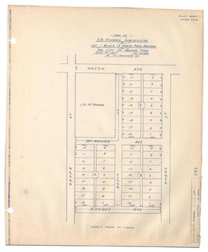 Map of T.R. Rhodes Sub-division of Lot 1, Block 15, North Park Addition to The City of Abilene, Texas [#1]