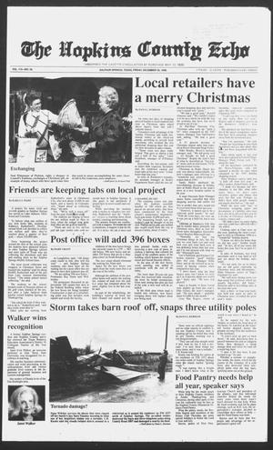 Primary view of object titled 'The Hopkins County Echo (Sulphur Springs, Tex.), Vol. 113, No. 52, Ed. 1 Friday, December 30, 1988'.