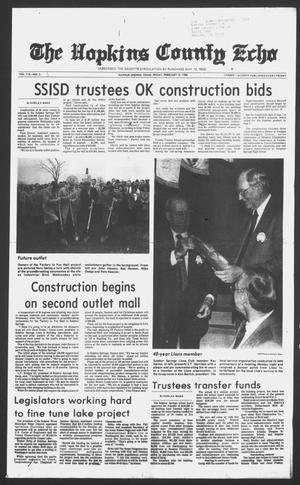 The Hopkins County Echo (Sulphur Springs, Tex.), Vol. 113, No. 7, Ed. 1 Friday, February 12, 1988
