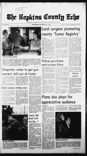 The Hopkins County Echo (Sulphur Springs, Tex.), Vol. 110, No. 46, Ed. 1 Friday, November 15, 1985