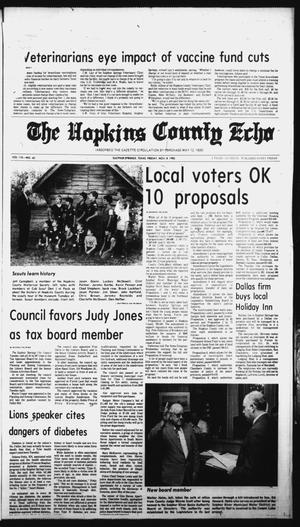 The Hopkins County Echo (Sulphur Springs, Tex.), Vol. 110, No. 45, Ed. 1 Friday, November 8, 1985