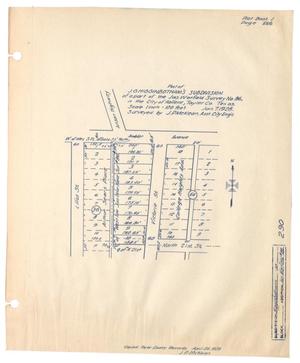 Plat of J. G. Higginbotham's Subdivision of a part of the James Warfield Survey Number 86, in the City of Abilene, Taylor County, Texas.