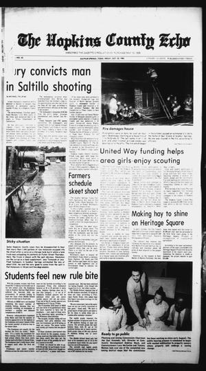The Hopkins County Echo (Sulphur Springs, Tex.), Vol. 110, No. 43, Ed. 1 Friday, October 25, 1985