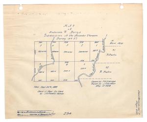 Map of the Anderson & Berrys Subdivision of the Alexander Thompson Survey Number 36