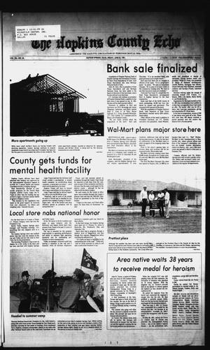 Primary view of object titled 'The Hopkins County Echo (Sulphur Springs, Tex.), Vol. 106, No. 26, Ed. 1 Friday, June 26, 1981'.