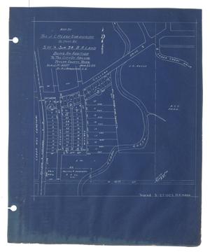 Map of The J. C. Reese Sub-Division of part of Southwest Quarter, Survey 34, Blind Asylum Land: Being An Addition to the City of Abilene, Taylor County, Texas