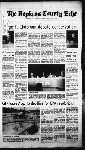 The Hopkins County Echo (Sulphur Springs, Tex.), Vol. 110, No. 30, Ed. 1 Friday, July 26, 1985