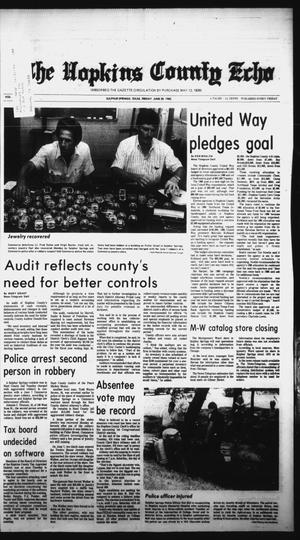 The Hopkins County Echo (Sulphur Springs, Tex.), Vol. 110, No. 26, Ed. 1 Friday, June 28, 1985