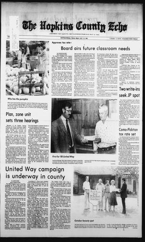 Primary view of object titled 'The Hopkins County Echo (Sulphur Springs, Tex.), Vol. 107, No. 42, Ed. 1 Friday, October 15, 1982'.