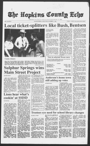 The Hopkins County Echo (Sulphur Springs, Tex.), Vol. 113, No. 45, Ed. 1 Friday, November 11, 1988