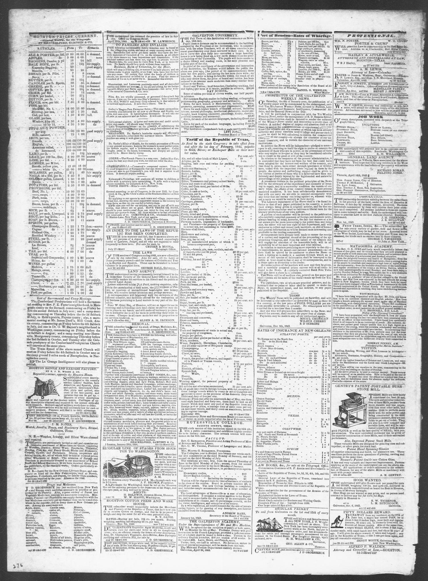 Telegraph and Texas Register (Houston, Tex.), Vol. 9, No. 29, Ed. 1, Wednesday, July 3, 1844
                                                
                                                    [Sequence #]: 4 of 4
                                                