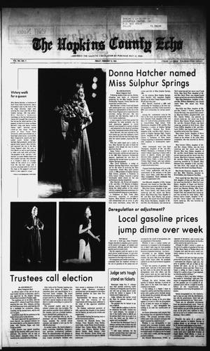 Primary view of object titled 'The Hopkins County Echo (Sulphur Springs, Tex.), Vol. 106, No. 7, Ed. 1 Friday, February 13, 1981'.