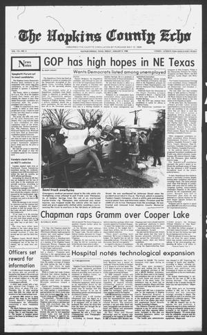 The Hopkins County Echo (Sulphur Springs, Tex.), Vol. 113, No. 2, Ed. 1 Friday, January 8, 1988