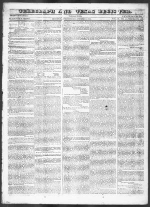 Primary view of object titled 'Telegraph and Texas Register (Houston, Tex.), Vol. 9, No. 41, Ed. 1, Wednesday, October 2, 1844'.