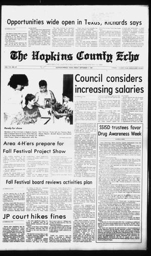 The Hopkins County Echo (Sulphur Springs, Tex.), Vol. 112, No. 37, Ed. 1 Friday, September 11, 1987