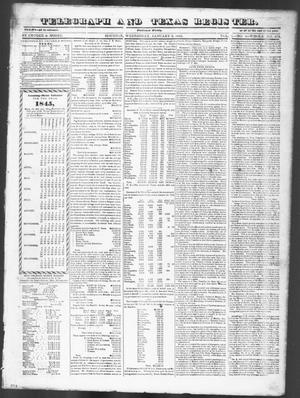 Telegraph and Texas Register (Houston, Tex.), Vol. 10, No. 2, Ed. 1, Wednesday, January 8, 1845