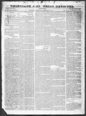 Telegraph and Texas Register (Houston, Tex.), Vol. 10, No. 7, Ed. 1, Wednesday, February 12, 1845