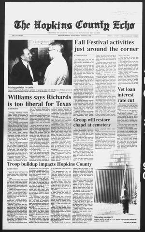 The Hopkins County Echo (Sulphur Springs, Tex.), Vol. 115, No. 35, Ed. 1 Friday, August 31, 1990