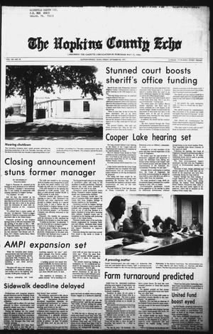 The Hopkins County Echo (Sulphur Springs, Tex.), Vol. 102, No. 39, Ed. 1 Friday, September 30, 1977