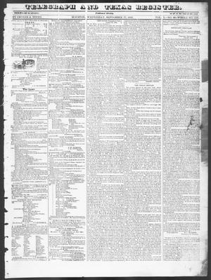 Telegraph and Texas Register (Houston, Tex.), Vol. 10, No. 38, Ed. 1, Wednesday, September 17, 1845