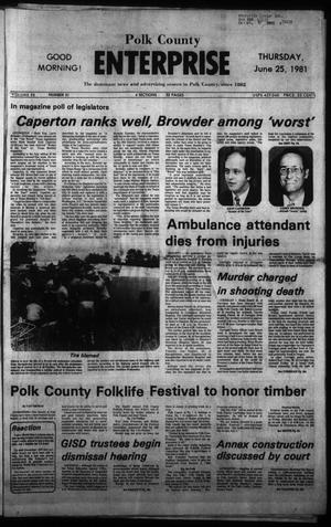 Polk County Enterprise (Livingston, Tex.), Vol. 98, No. 51, Ed. 1 Thursday, June 25, 1981