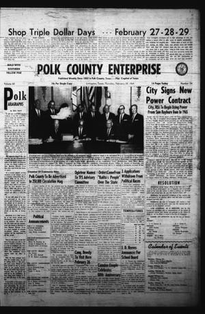 Polk County Enterprise (Livingston, Tex.), Vol. 82, No. 24, Ed. 1 Thursday, February 20, 1964