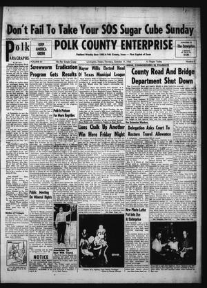 Primary view of object titled 'Polk County Enterprise (Livingston, Tex.), Vol. 81, No. 5, Ed. 1 Thursday, October 11, 1962'.