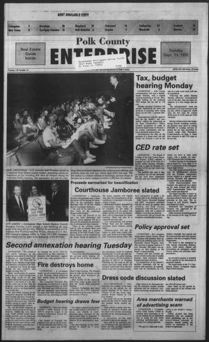 Polk County Enterprise (Livingston, Tex.), Vol. 110, No. 74, Ed. 1 Sunday, September 13, 1992