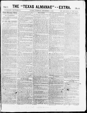 Primary view of object titled 'The Texas Almanac -- "Extra." (Austin, Tex.), Vol. 1, No. 26, Ed. 1, Tuesday, December 9, 1862'.