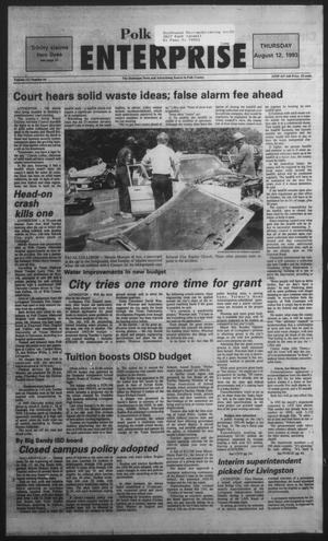 Polk County Enterprise (Livingston, Tex.), Vol. 111, No. 64, Ed. 1 Thursday, August 12, 1993