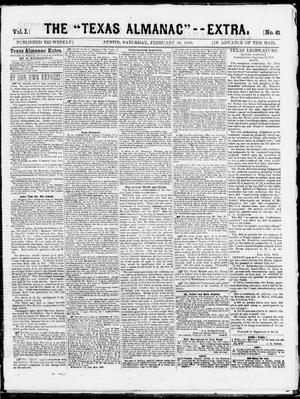 The Texas Almanac -- "Extra." (Austin, Tex.), Vol. 1, No. 61, Ed. 1, Saturday, February 28, 1863