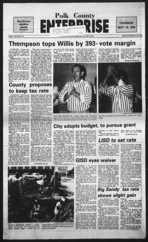 Polk County Enterprise (Livingston, Tex.), Vol. 112, No. 74, Ed. 1 Thursday, September 15, 1994
