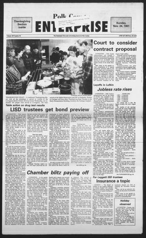 Primary view of object titled 'Polk County Enterprise (Livingston, Tex.), Vol. 109, No. 94, Ed. 1 Sunday, November 24, 1991'.