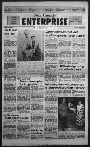 Polk County Enterprise (Livingston, Tex.), Vol. 111, No. 73, Ed. 1 Sunday, September 12, 1993