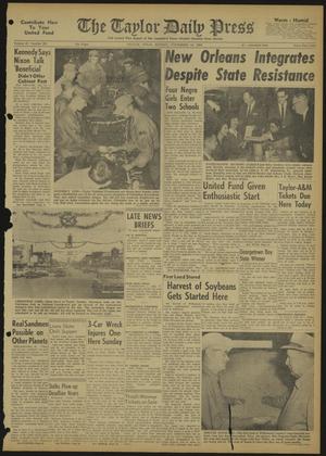 The Taylor Daily Press (Taylor, Tex.), Vol. 47, No. 281, Ed. 1 Monday, November 14, 1960