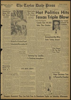 The Taylor Daily Press (Taylor, Tex.), Vol. 47, No. 272, Ed. 1 Thursday, November 3, 1960