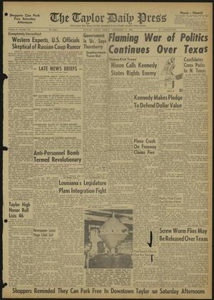 The Taylor Daily Press (Taylor, Tex.), Vol. 47, No. 273, Ed. 1 Friday, November 4, 1960