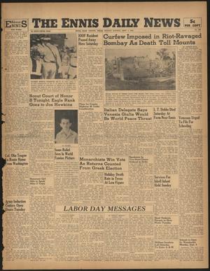 The Ennis Daily News (Ennis, Tex.), Vol. 55, No. 208, Ed. 1 Monday, September 2, 1946