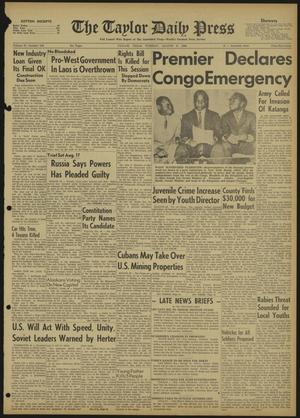 The Taylor Daily Press (Taylor, Tex.), Vol. 47, No. 199, Ed. 1 Tuesday, August 9, 1960