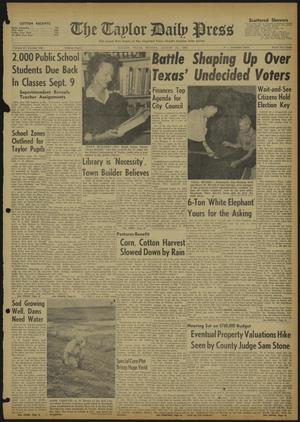 The Taylor Daily Press (Taylor, Tex.), Vol. 47, No. 208, Ed. 1 Sunday, August 21, 1960