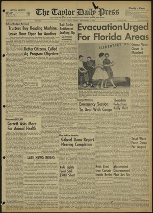 The Taylor Daily Press (Taylor, Tex.), Vol. 47, No. 225, Ed. 1 Friday, September 9, 1960