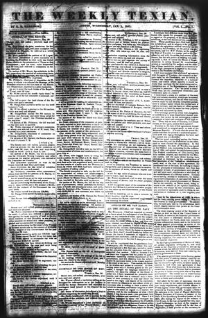 The Weekly Texian (Austin, Tex.), Vol. 1, No. 7, Ed. 1, Wednesday, January 5, 1842