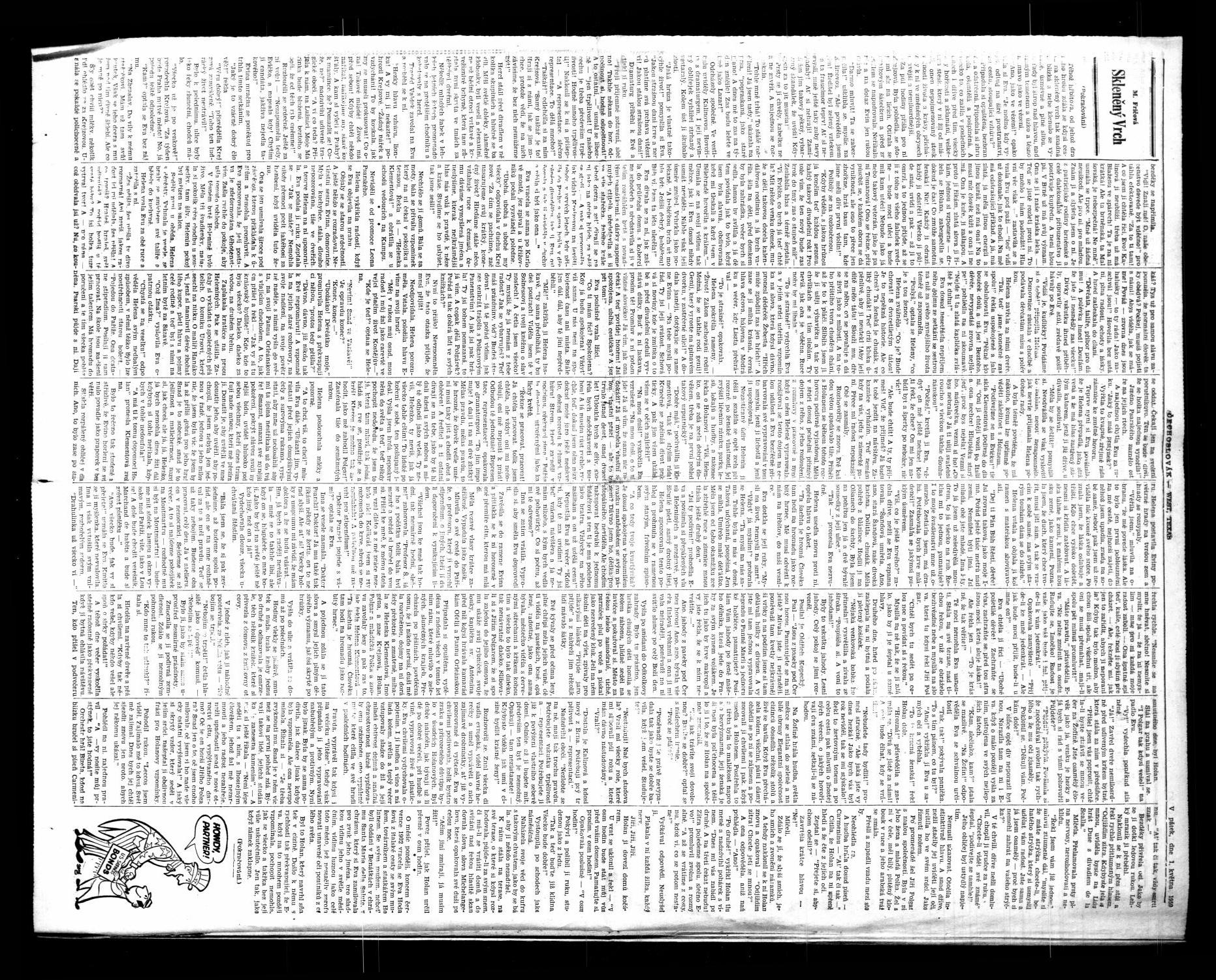 Čechoslovák and Westske Noviny (West, Tex.), Vol. 40, No. 18, Ed. 1 Friday, May 1, 1959
                                                
                                                    [Sequence #]: 2 of 8
                                                