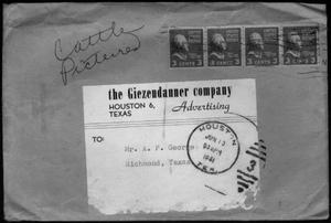[Manila envelope from "the Geizendanner company"]