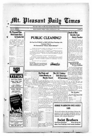 Mt. Pleasant Daily Times (Mount Pleasant, Tex.), Vol. 13, No. 83, Ed. 1 Tuesday, July 5, 1932